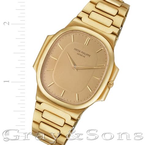 Used Patek Philippe Nautilus 3770/11 18k 35mm Quartz watch.